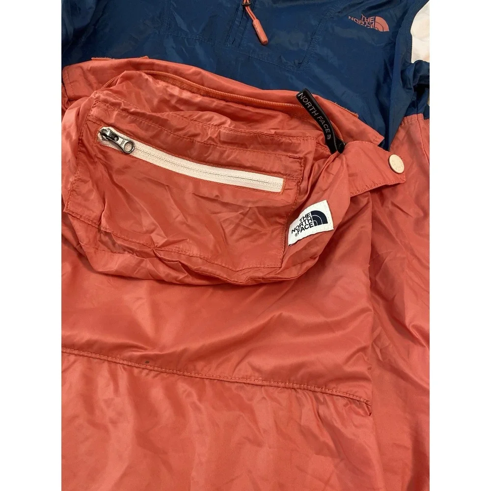 The‎ North Face XS Pink Navy Coral Breaker Windwall Pullover Anorak Jacket NWOT
